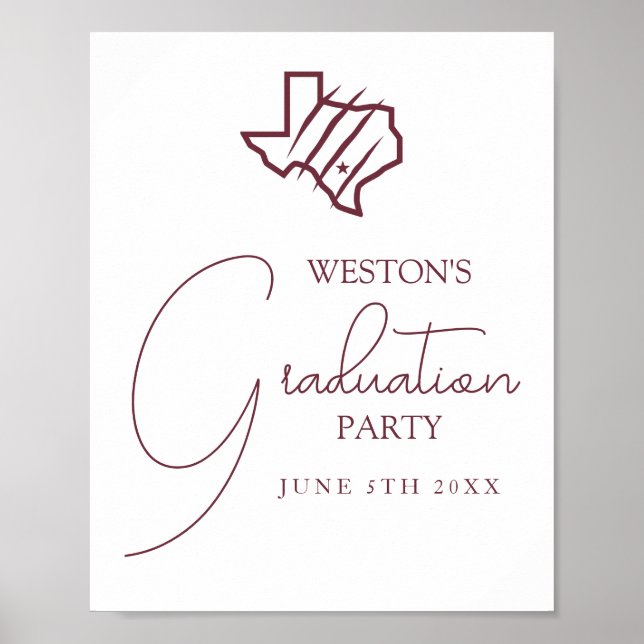 Texas A&M University-San Antonio | State Logo Poster (Front)