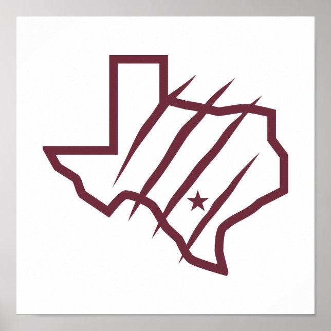Texas A&M University-San Antonio | State Logo Poster (Front)