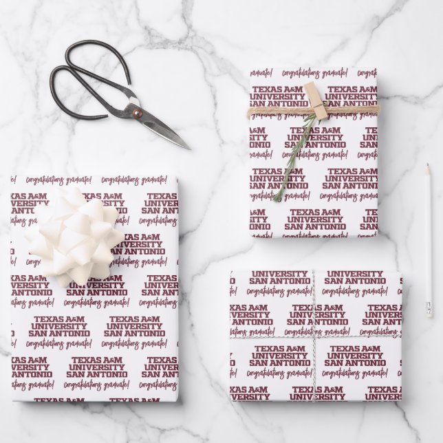 Texas A&M University-San Antonio Wrapping Paper Sheets (Front)
