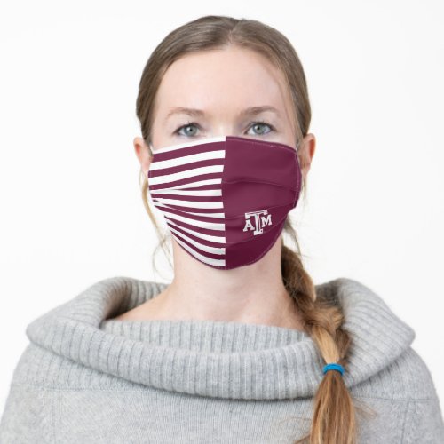 Texas AM University  Stripes Adult Cloth Face Mask