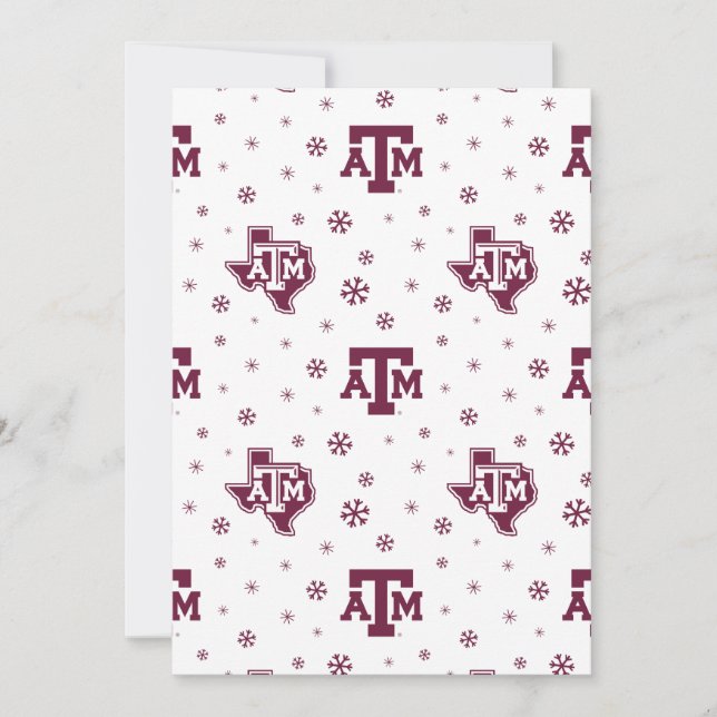 Texas A&M University Winter Pattern Holiday Card (Front)