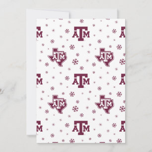 Texas A&M University Winter Pattern Holiday Card
