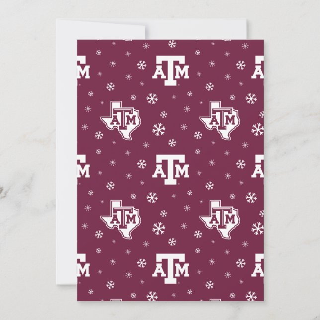 Texas A&M University Winter Pattern Holiday Card (Front)