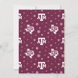 Texas A&M University Winter Pattern Holiday Card