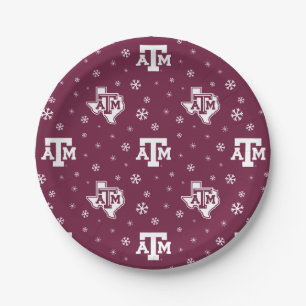 Texas A&M University Winter Pattern Paper Plates