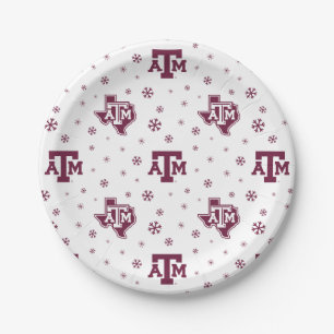 Texas A&M University Winter Pattern Paper Plates