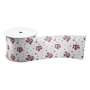 Texas A&M University Winter Pattern Satin Ribbon