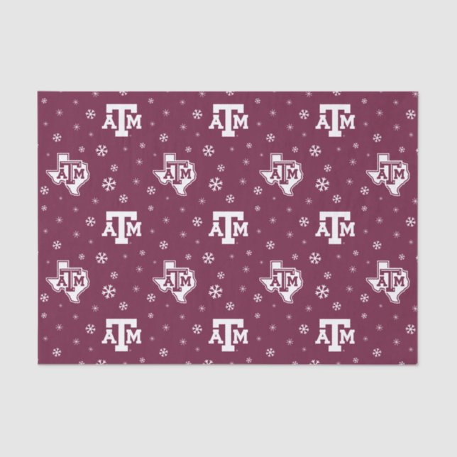 Texas A&M University Winter Pattern Tissue Paper (Front)