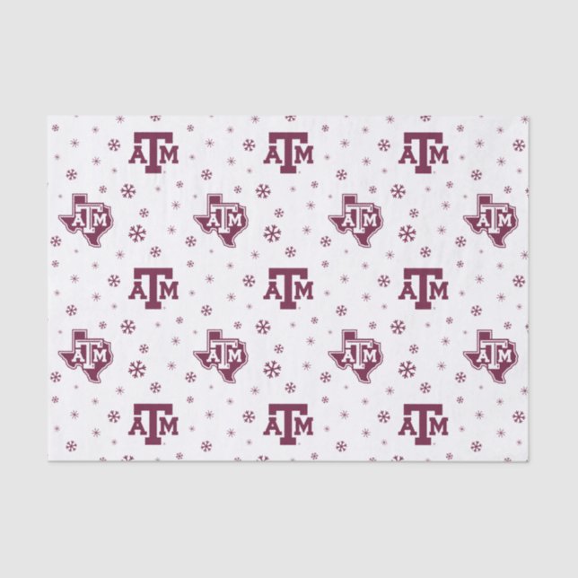 Texas A&M University Winter Pattern Tissue Paper (Front)