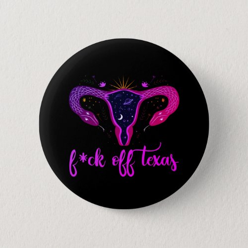 Texas Abortion Ban Celestial Uterus Protest  Button