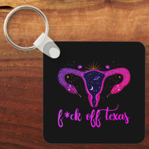 Texas Abortion Ban Celestial Uterus Protest   Keychain