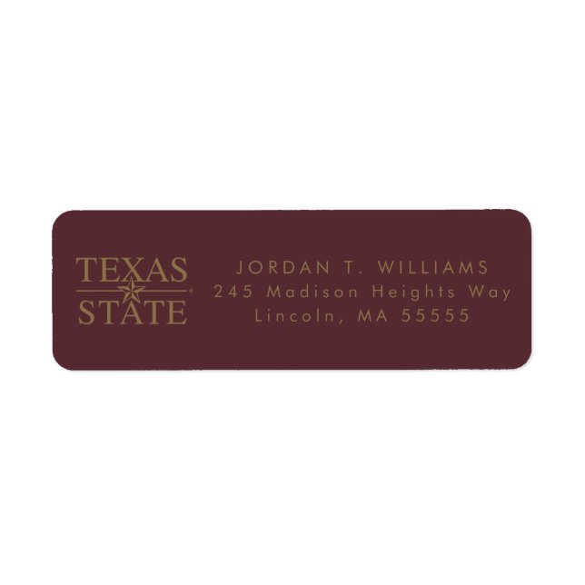 Texas Academic Mark Label (Front)