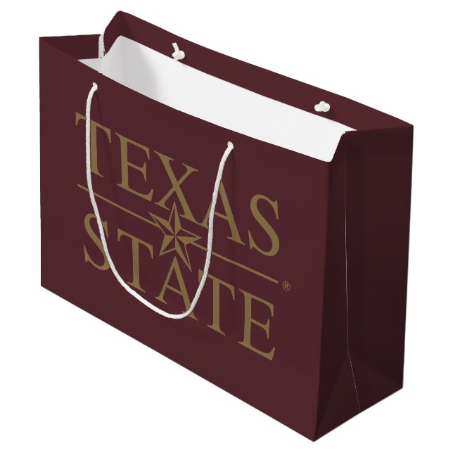 Texas Academic Mark Large Gift Bag (Front Angled)