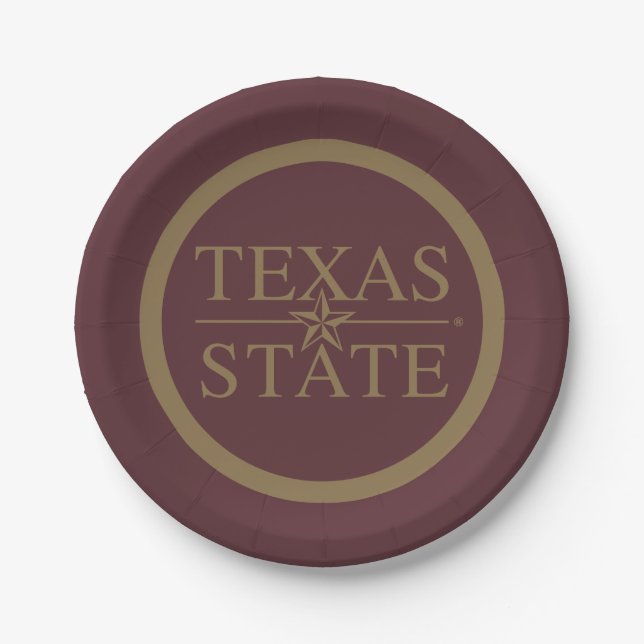 Texas Academic Mark Paper Plates (Front)