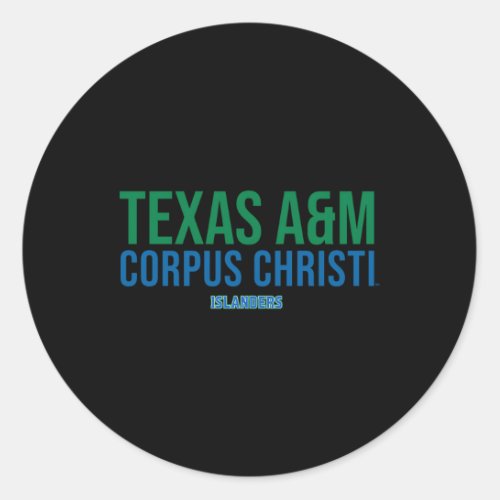 Texas Am_Corpus Christi Tamucc Islanders Stacked Classic Round Sticker