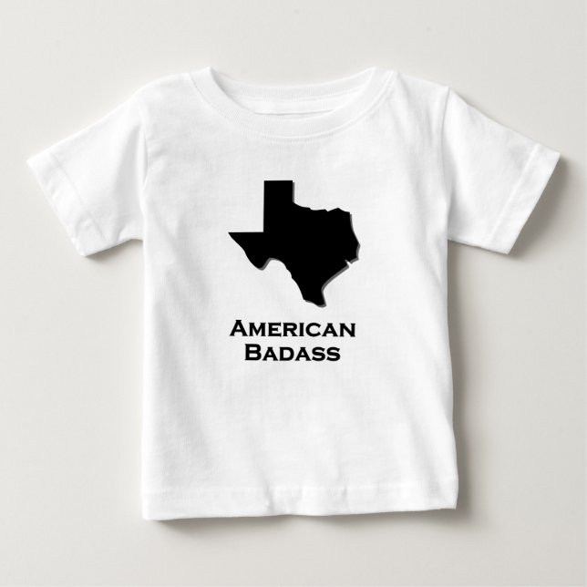 Texas American Badass black Baby T-Shirt (Front)