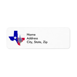 Texas and Bluebonnets Label