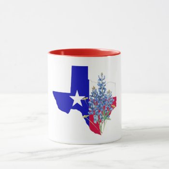 Texas And Bluebonnets Mug by Eclectic_Ramblings at Zazzle