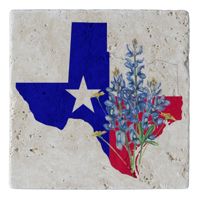Texas and Bluebonnets Trivet (Front)