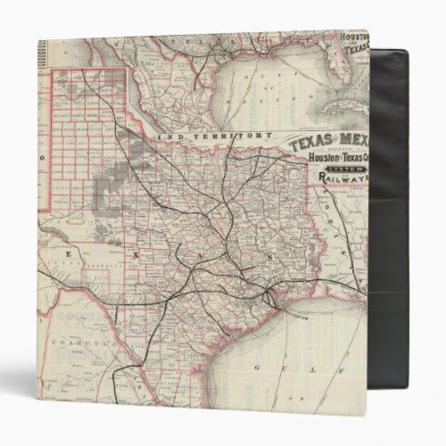 Texas and Mexico Houston 3 Ring Binder