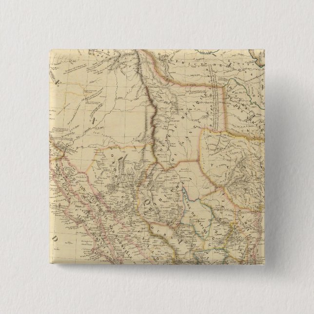 Texas and Mexico Pinback Button (Front)