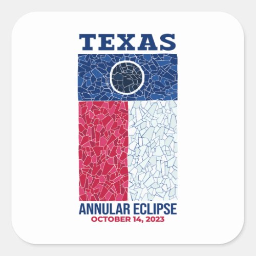 Texas Annular Eclipse Square Sticker