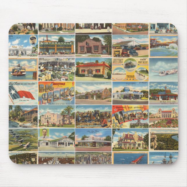 Texas Antique Postcard Mousepad (Front)