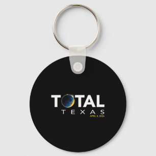 Texas April 8 Total Solar Eclipse 2024 Keychain