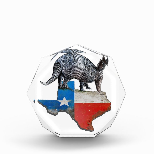 Texas Armadillo Acrylic Award (Front)