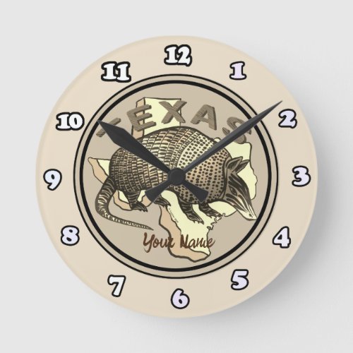 Texas Armadillo clock