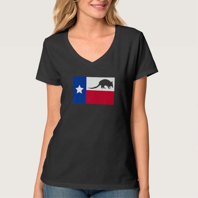 Texas Armadillo Flag Premium T-Shirt (Front)