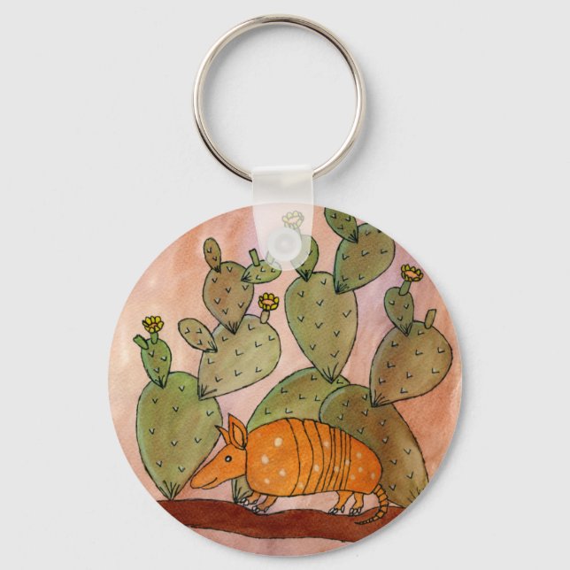 Texas Armadillo Keychain (Front)