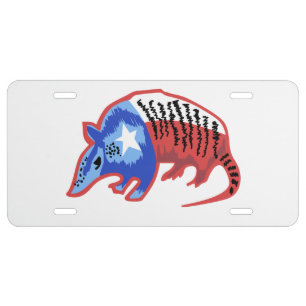 Texas Armadillo License Plate
