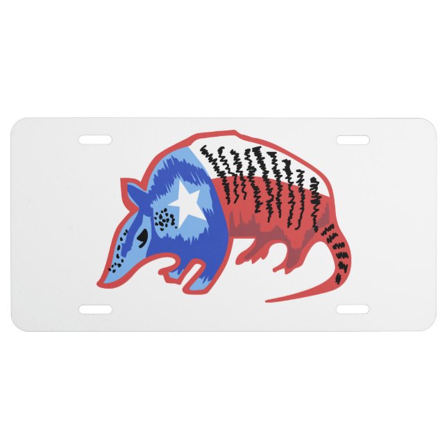 Texas Armadillo License Plate (Front)