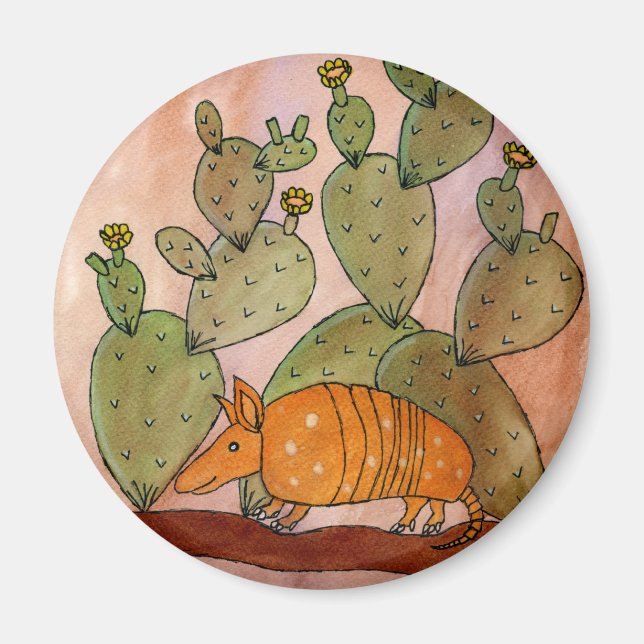 Texas Armadillo Magnet (Front)