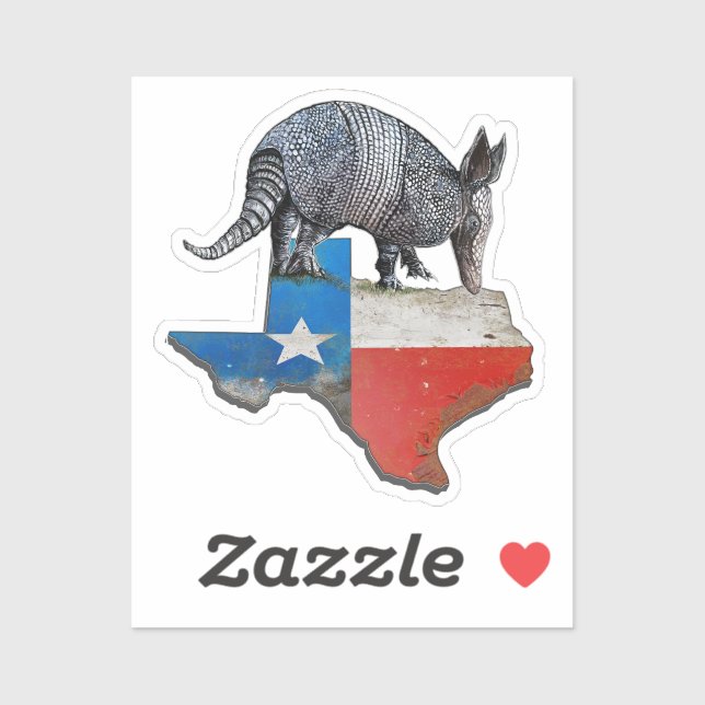 Texas Armadillo Sticker (Sheet)