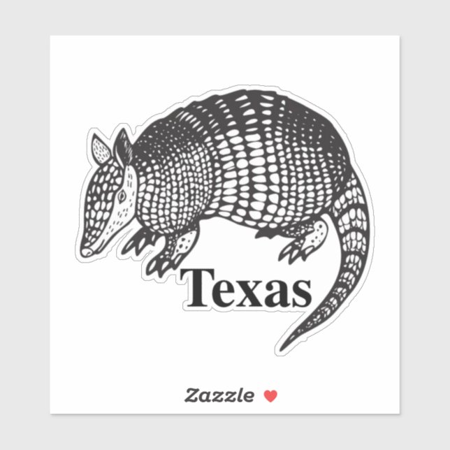 Texas Armadillo Sticker (Sheet)
