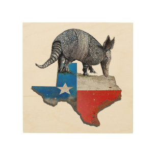 Texas Armadillo Wood Wall Art