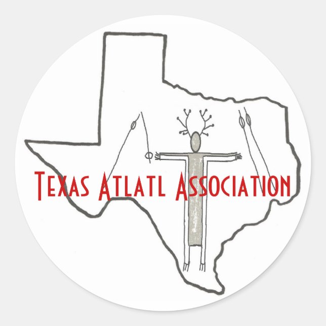 Texas Atlatl Association Stickers Shaman (Front)