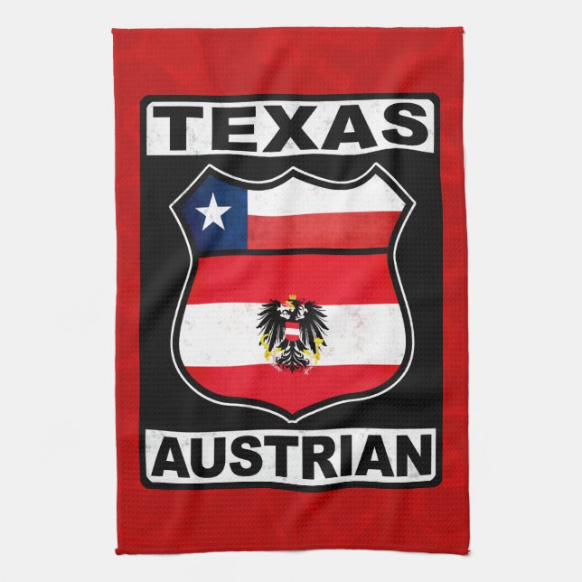 Texas Austrian American  Towel (Vertical)