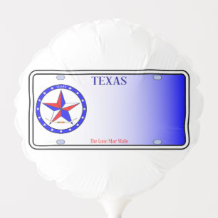 Texas Auto License Plate Balloon