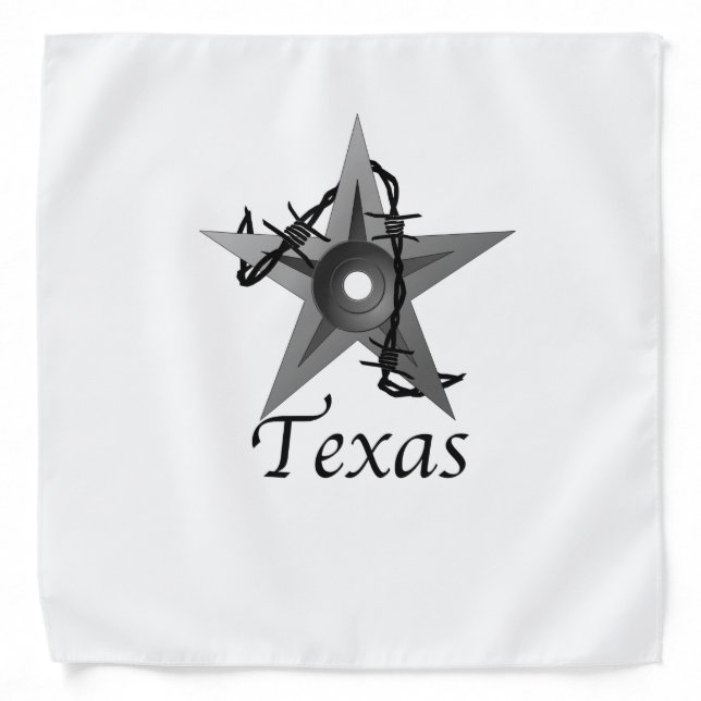 Texas Barbed Wire Star Bandana (Front)