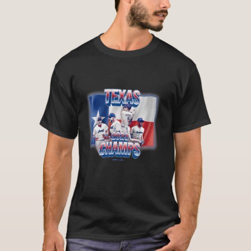 Texas Baseball 2023 World Champions MLB Players In T_Shirt