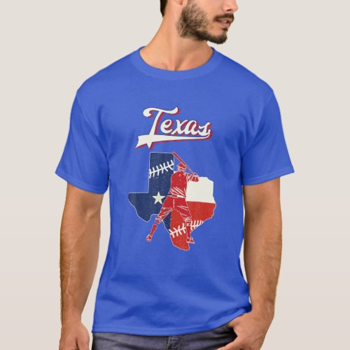 Texas Baseball Game Day Ranger Vintage Distressed T_Shirt