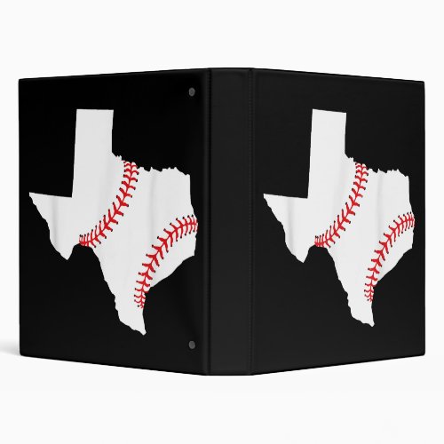 Texas Baseball State funny Texas Baseball  3 Ring Binder