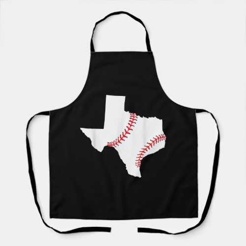 Texas Baseball State funny Texas Baseball  Apron