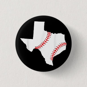 Texas Baseball State funny Texas Baseball Button