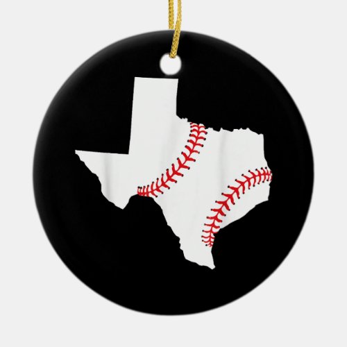 Texas Baseball State funny Texas Baseball  Ceramic Ornament