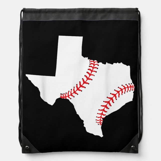 Texas Baseball State funny Texas Baseball  Drawstring Bag (Front)