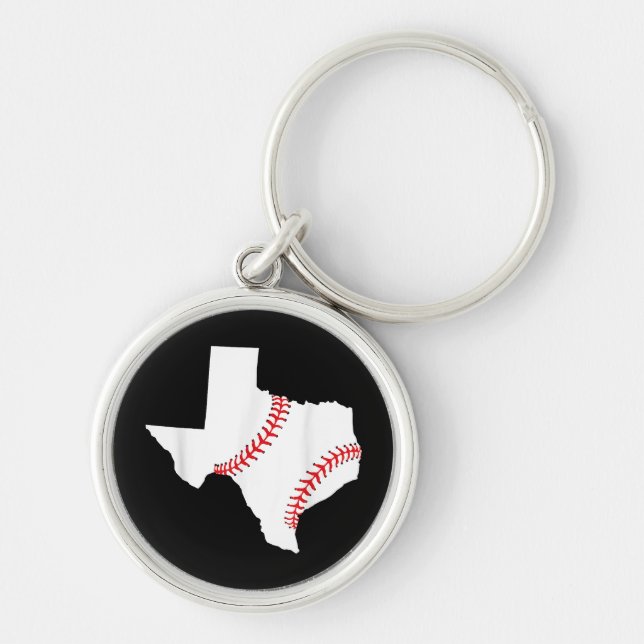 Texas Baseball State funny Texas Baseball  Keychain (Front)